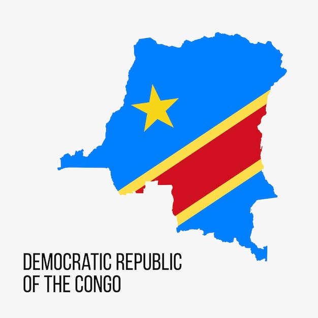 Congo vector map. vector congo map for independence day. congo map. democratic republic of congo