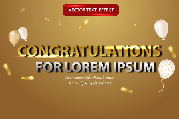 Congrats 3d editable text effect style