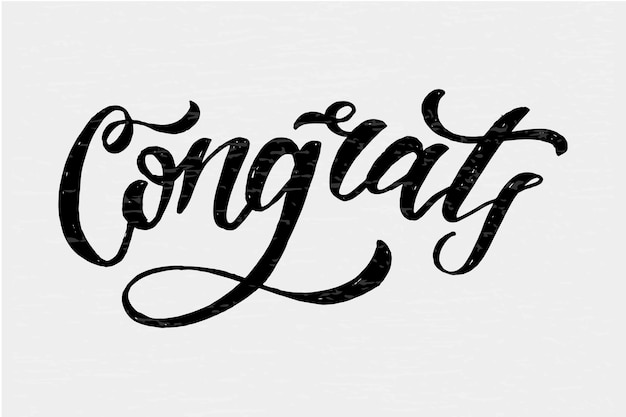 Congrats belettering kalligrafie penseel tekst vakantie Sticker Kerstmis