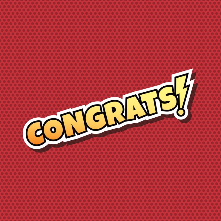 Congrats Comic Speech Bubble Cartoon
