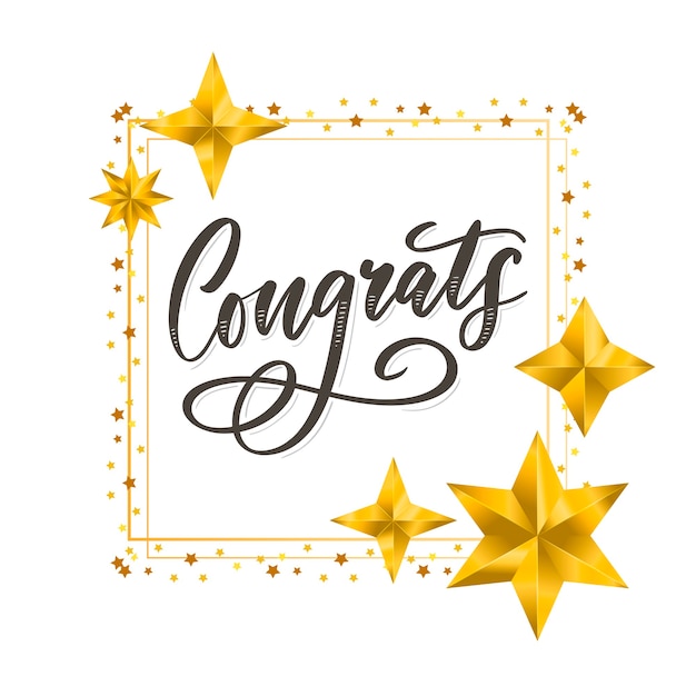 Congrats Congratulations card lettering calligraphy