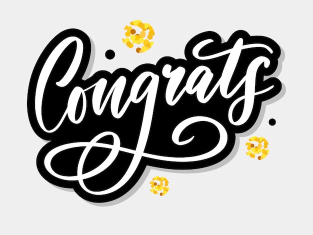 Vector congrats lettering