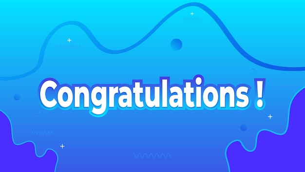 Vector congratulations banner and sign with colorful background design