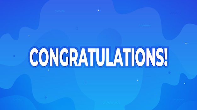 Congratulations banner and sign with colorful background design