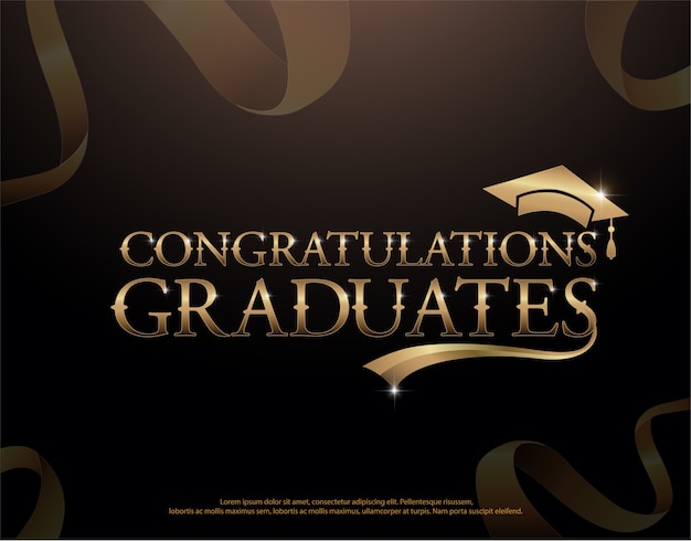 Congratulations graduate logotype template