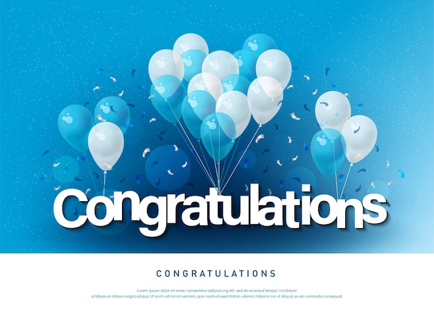 Congratulations greeting card lettering template