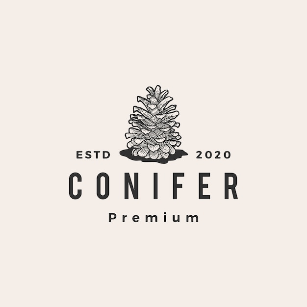 Conifer hipster vintage logo.