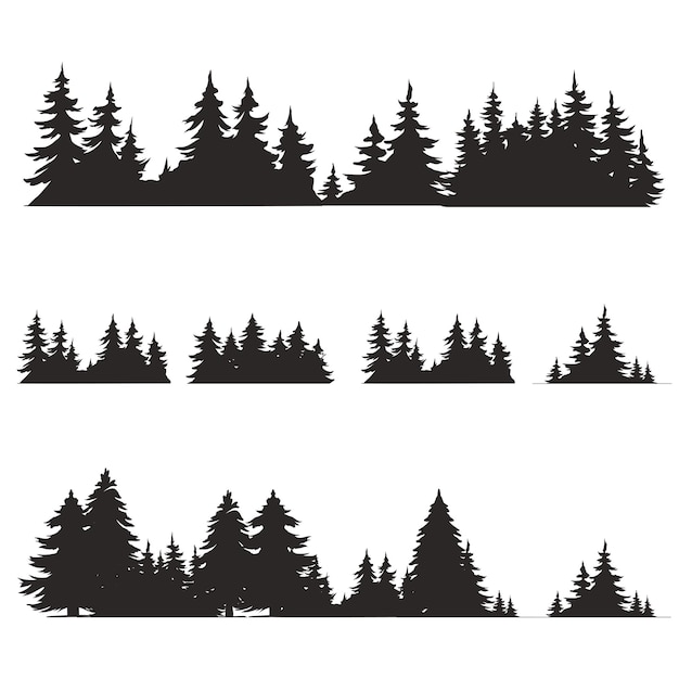 Treeline Spruce Silhouettes High-Res Vector Graphic - Getty Images