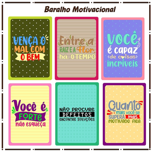 Conjunto de frases motivacional