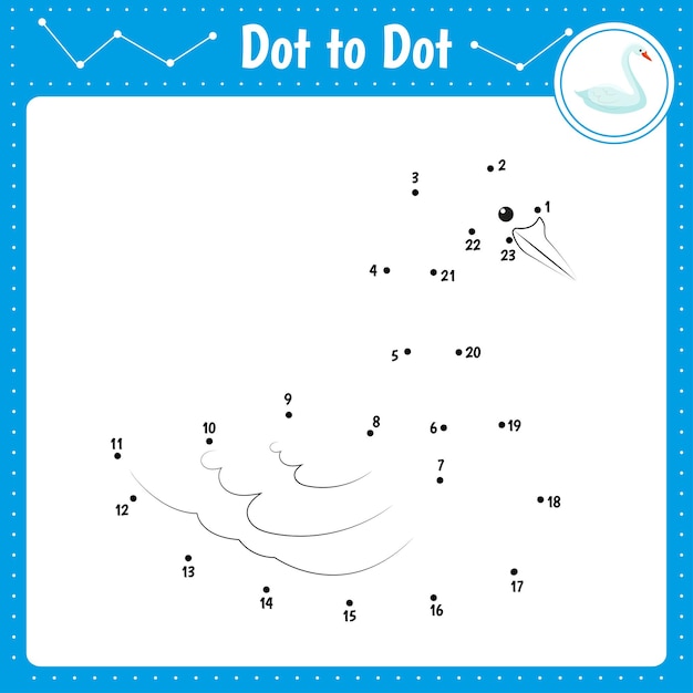 Connect the dots Dot to dot educational game Coloring book for preschool kids activity