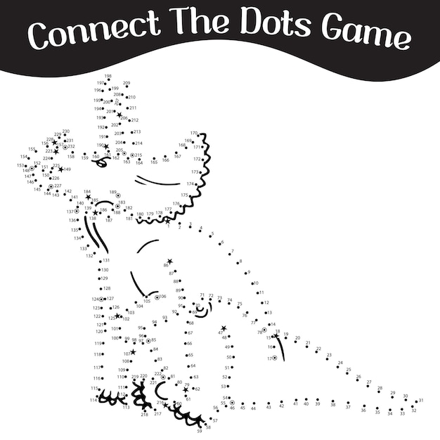 Vector connect the dots numbers game