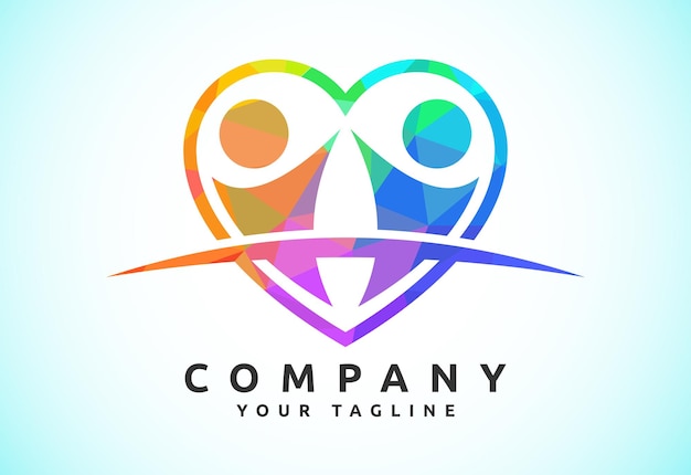 Шаблон логотипа Connect People Логотип людей в социальных сетях