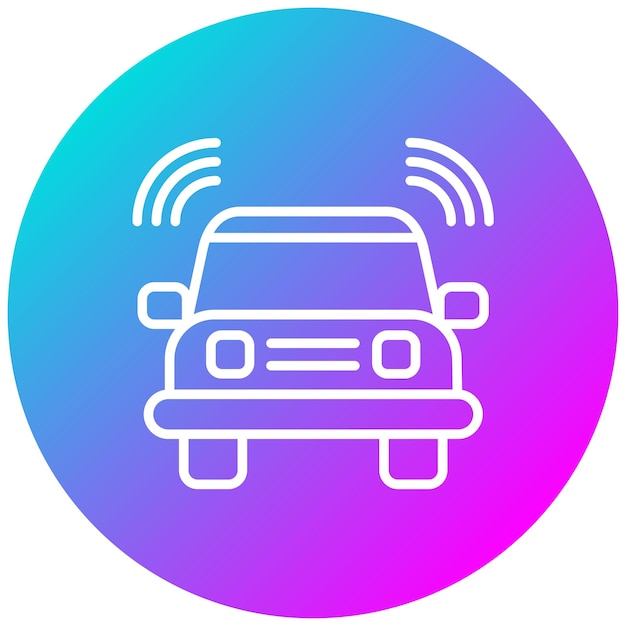 Connected Vehicle Vector Illustration Style