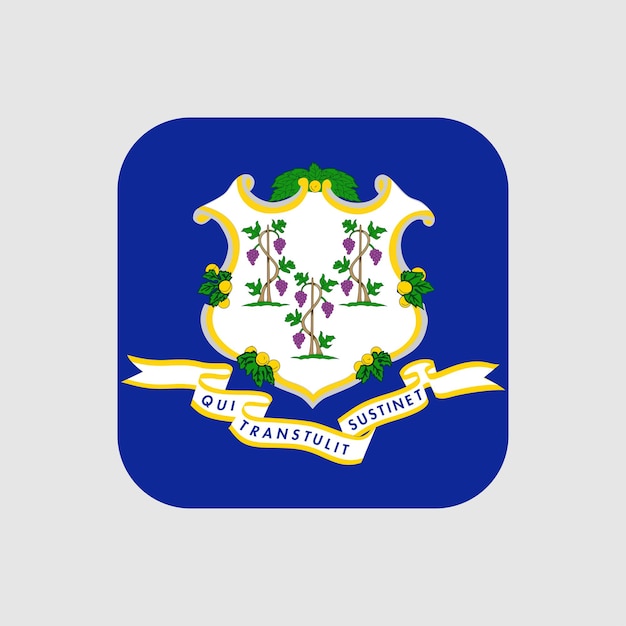 Connecticut state flag Vector illustration