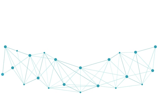 Vector connecting dots with line for technological theme internet connection and global network