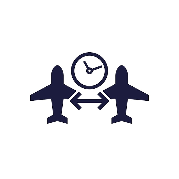 Connecting flight transit time icon