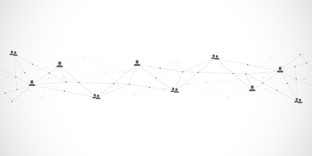 Вектор Соединение людей и концепции коммуникации социальной сети векторные иллюстрации