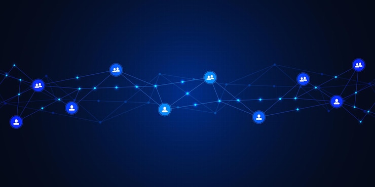 Vector connecting people and communication concept social network