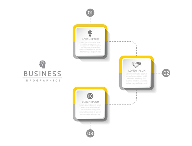 Connecting steps business infographic template