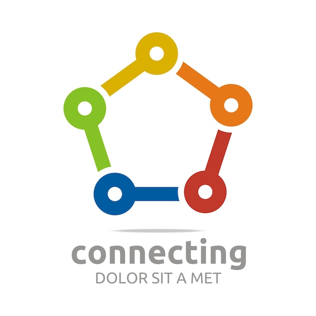 Vector connecting symbol logo