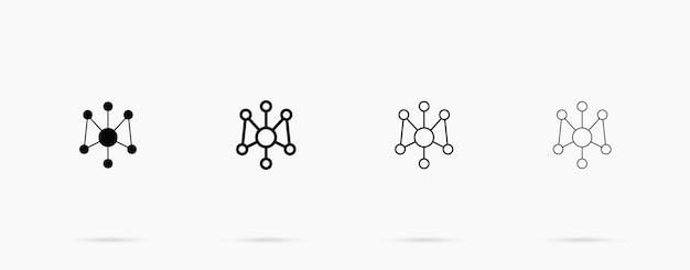 ベクトル 接続の幾何学的なアイコン ベクトル