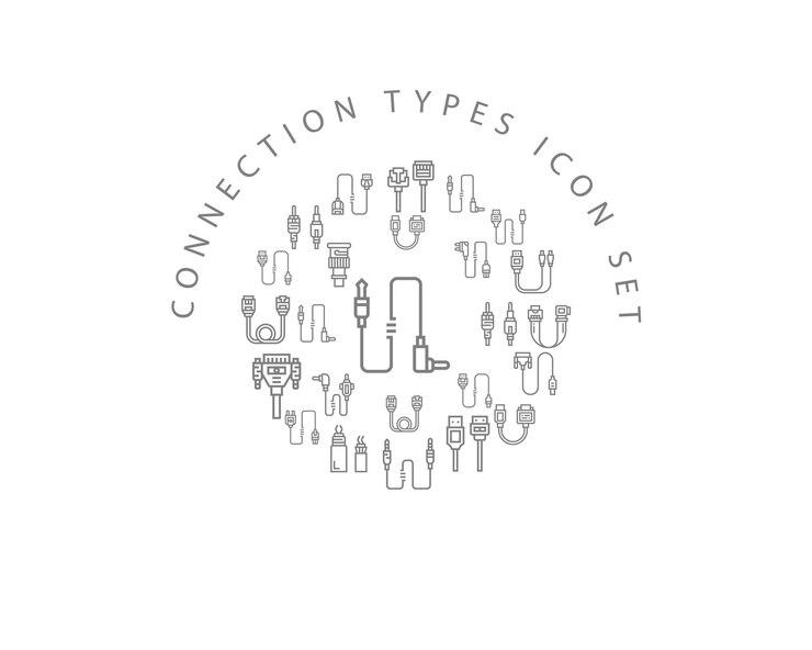 Vector connection icon set design
