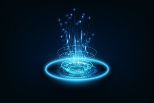 Connection line on networking telecommunication concept background