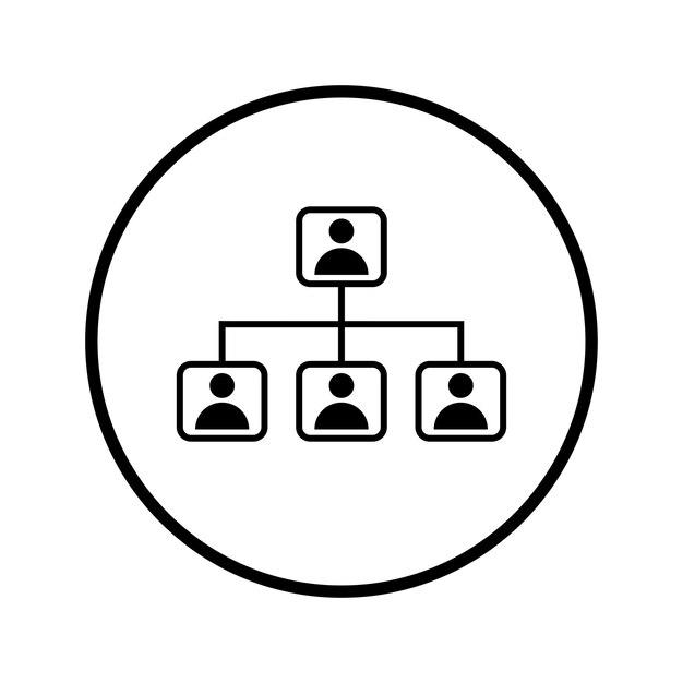 Icona della squadra di struttura di connessione vettore nero illustrazione