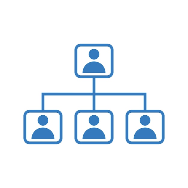 Icona della squadra di struttura di connessione disegno vettoriale blu