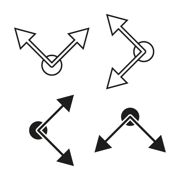 Connector arrows icon set Vector illustration EPS 10 Stock image