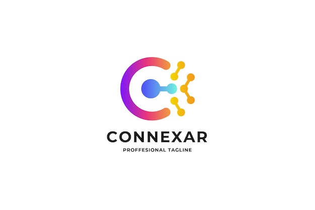 Vector connexar letter c logo