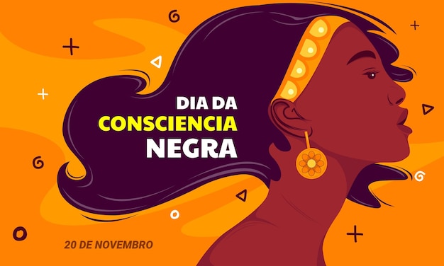 Вектор consciencia negra нарисованный вручную векторный баннер