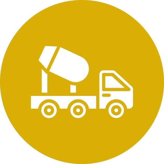Вектор Стиль иконы грузовика для бетонных смесителей