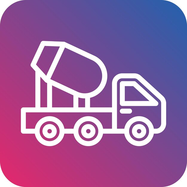 Conscrete Mixer Truck Icon Style