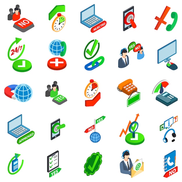 Consent icon set