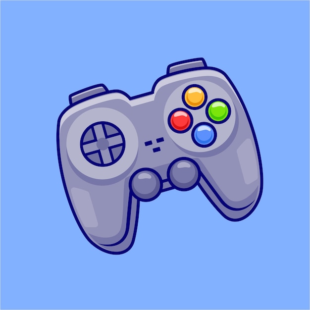 Vector console game controller cartoon vector pictogram illustratie technologie object pictogram concept geïsoleerd