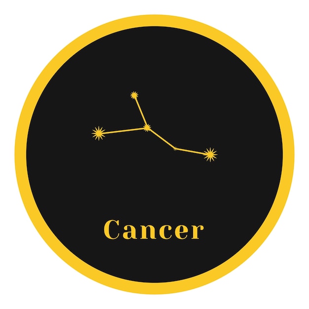 Constellation of stars cancer astrological zodiac sign