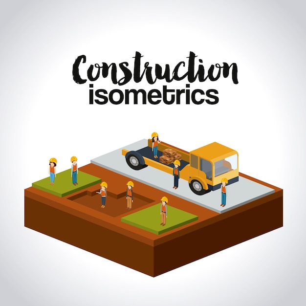 Vector constructie isometrics ontwerp