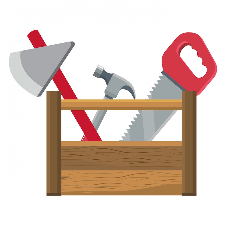 Vector construction architectural cartoon