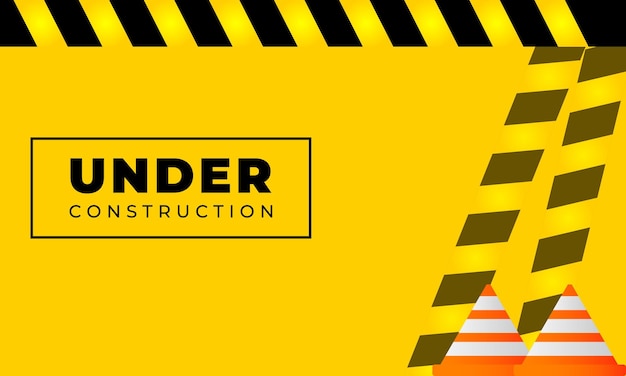 Under Construction Background Vector Illustration.