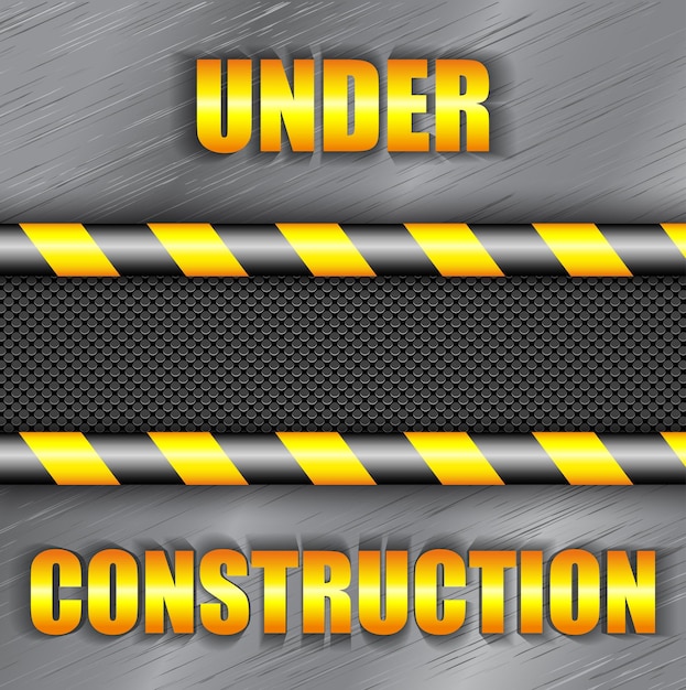 Under construction background with copy space. Vector eps10.