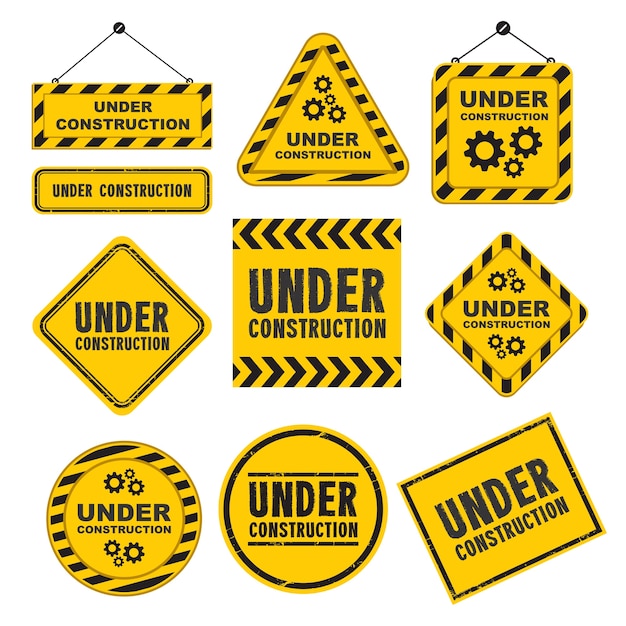 under construction badge logo