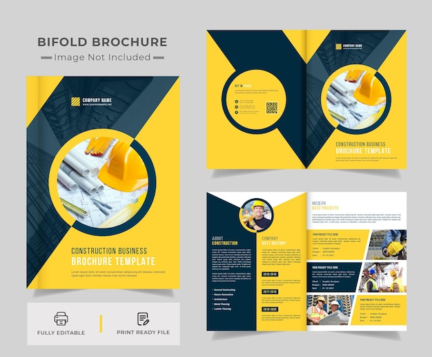 Construction bifold brochure