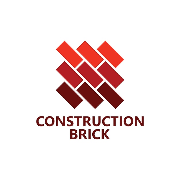 Construction brick logo template design