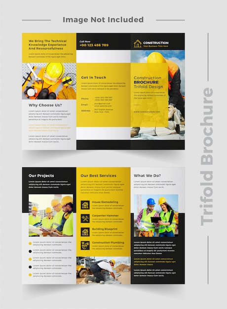 Construction brochure template