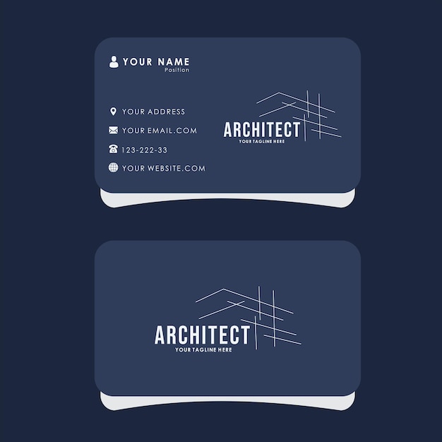 Vector construction builder building gold color banner and business card