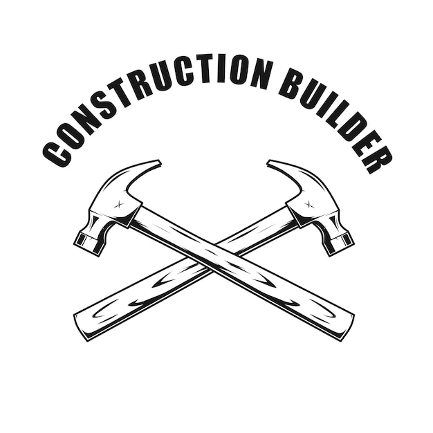 Concetto di logo del costruttore di costruzioni