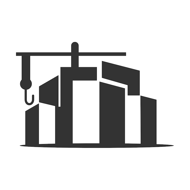 건설 건물 로고 아이콘 디자인 벡터 일러스트 브랜드 아이덴티티 템플릿