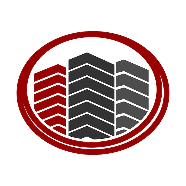 Строительство Здания Логотип Иконка Дизайн Векторные Иллюстрации Шаблон Фирменного Стиля