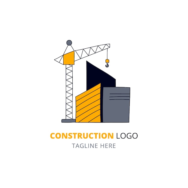 Construction company logo design template